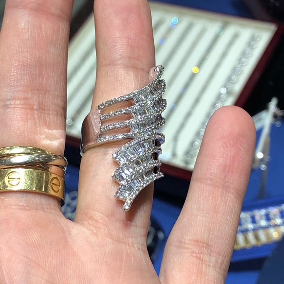 🛑Sold🛑Gorgeous 14k White Gold,3.04ct DiamondRing - Picture 7 of 8